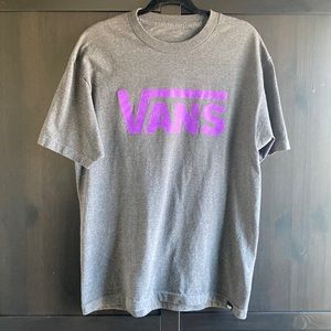 Vans Purple/Grey Logo Tee - Large